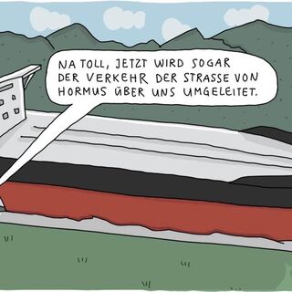 2026 Karikatur im Tagesanzeiger zur Blue Line in Domat/Ems